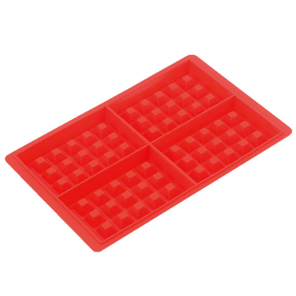 4-Cavity Waffle Mold Shape Food Grade Plastic Pan