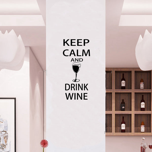 Keep Calm and Drink Wine - Funny Bar pub Wall Art Decor