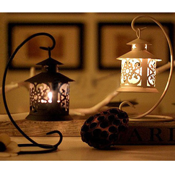 Iron Moroccan Style Candlestick Candleholder