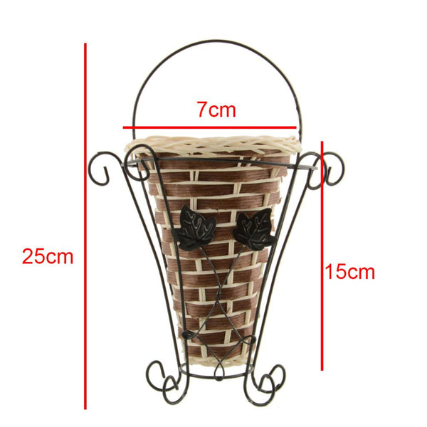 Wall Hanging Artificial Flower Plant Basket  Vase