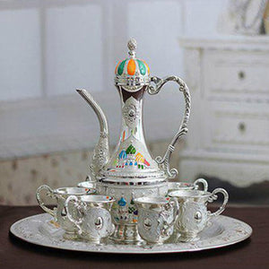 Silver Gold plated Metal Coffee Tea Sets