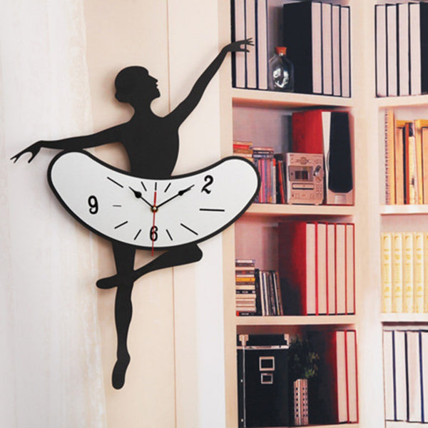 Ballet Girls Decoration Wall Clock Personal Super Quiet