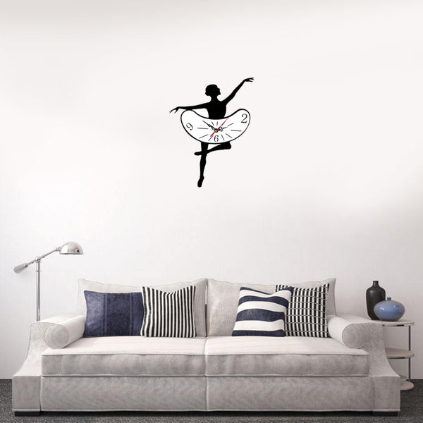 Ballet Girls Decoration Wall Clock Personal Super Quiet