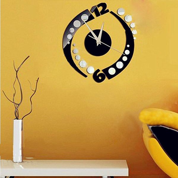 Rotation Clock Wall Sticker Home Decoration