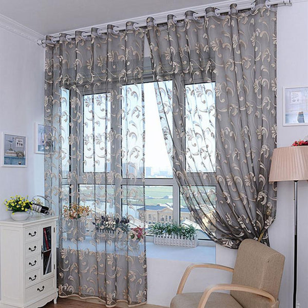 Curtain For Living Room Flower Curtain