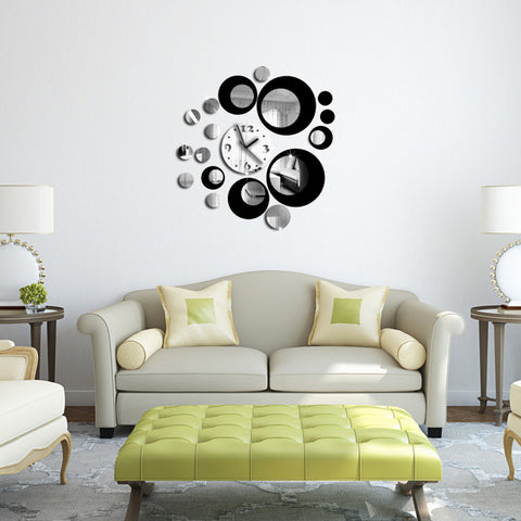 Black Circle Around 3D Wall Clock