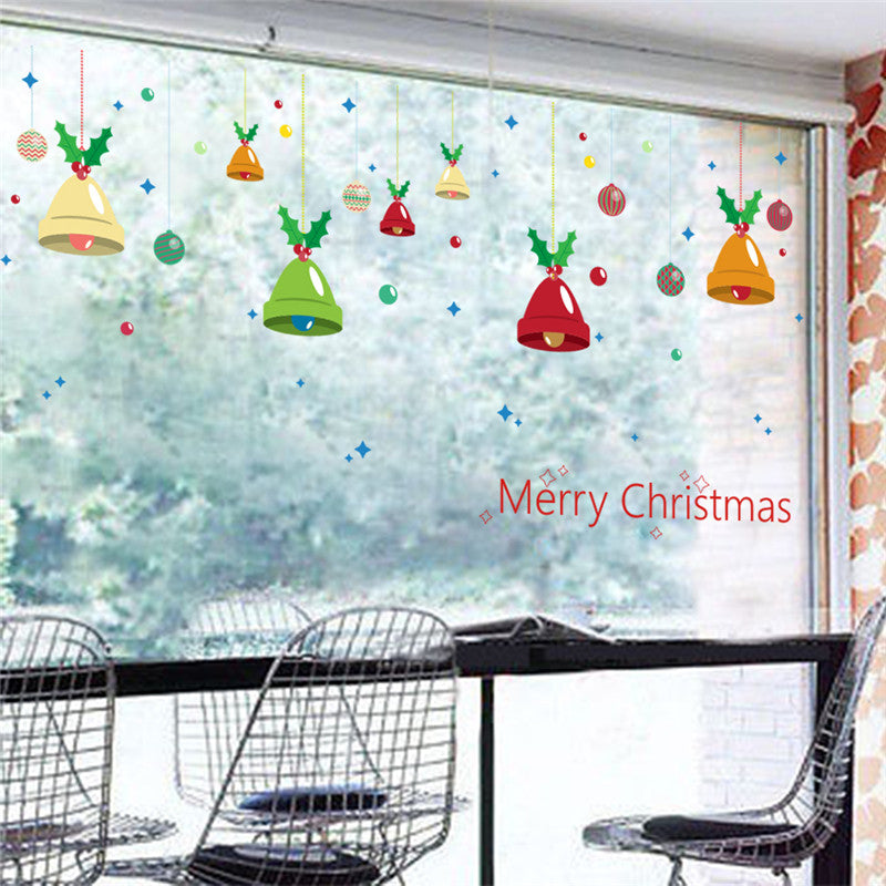 Merry Christmas Bells Wall Stickers