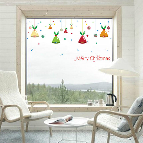 Merry Christmas Bells Wall Stickers