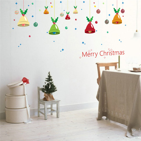 Merry Christmas Bells Wall Stickers