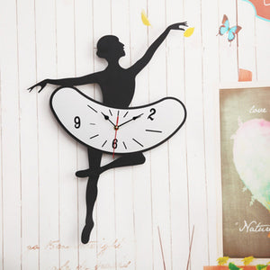 Ballet Girls Decoration Wall Clock Personal Super Quiet