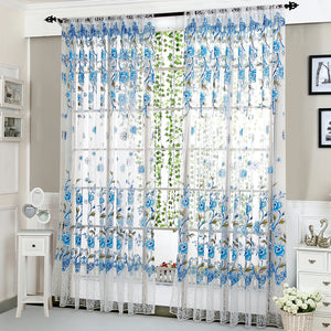 Peony Tulle Curtains For Bedroom