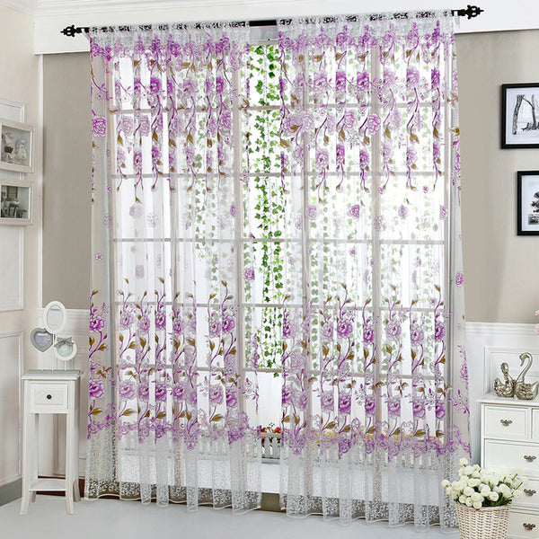 Peony Tulle Curtains For Bedroom