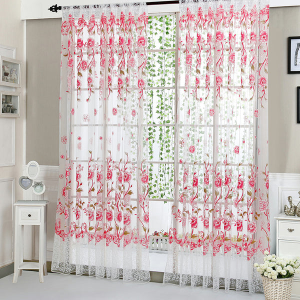 Peony Tulle Curtains For Bedroom