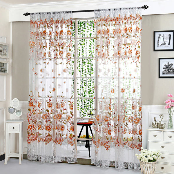 Peony Tulle Curtains For Bedroom