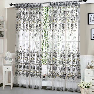 Peony Tulle Curtains For Bedroom