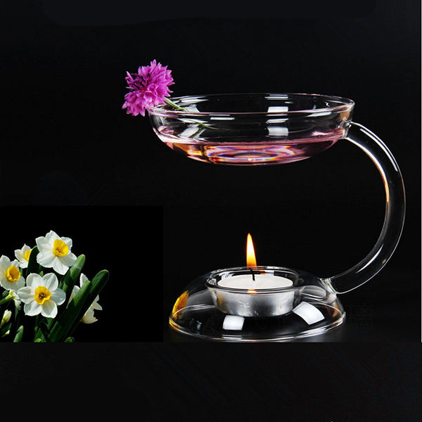 Aramis Romantic Wedding Transparent Glass Double-deck Candle Holder