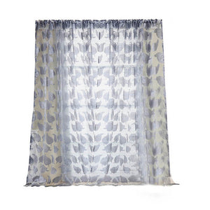 Window Curtain Leaf Printed For Living Room