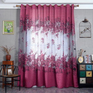 Europe Embroidered Tulle Window Curtain For Living Room