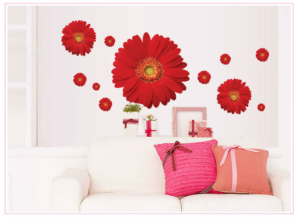 Flower wall stickers bedroom room