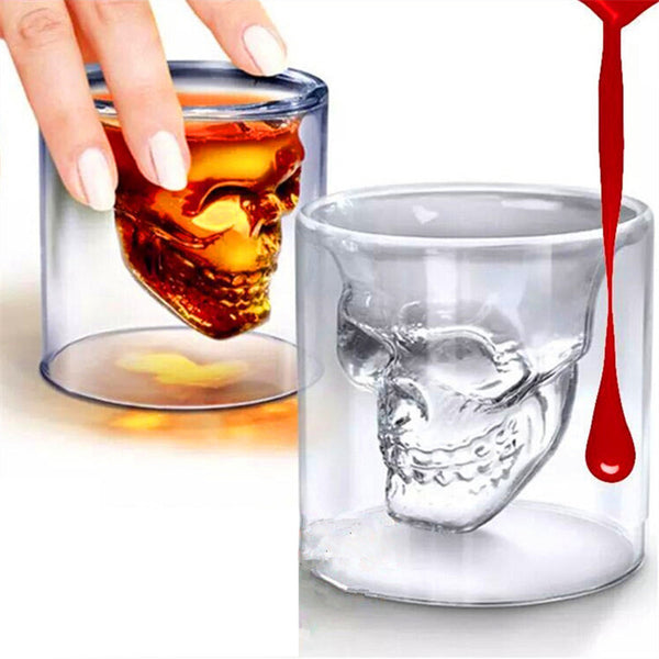 Magic Transparent Glass Skull Mugs Coffee Cups